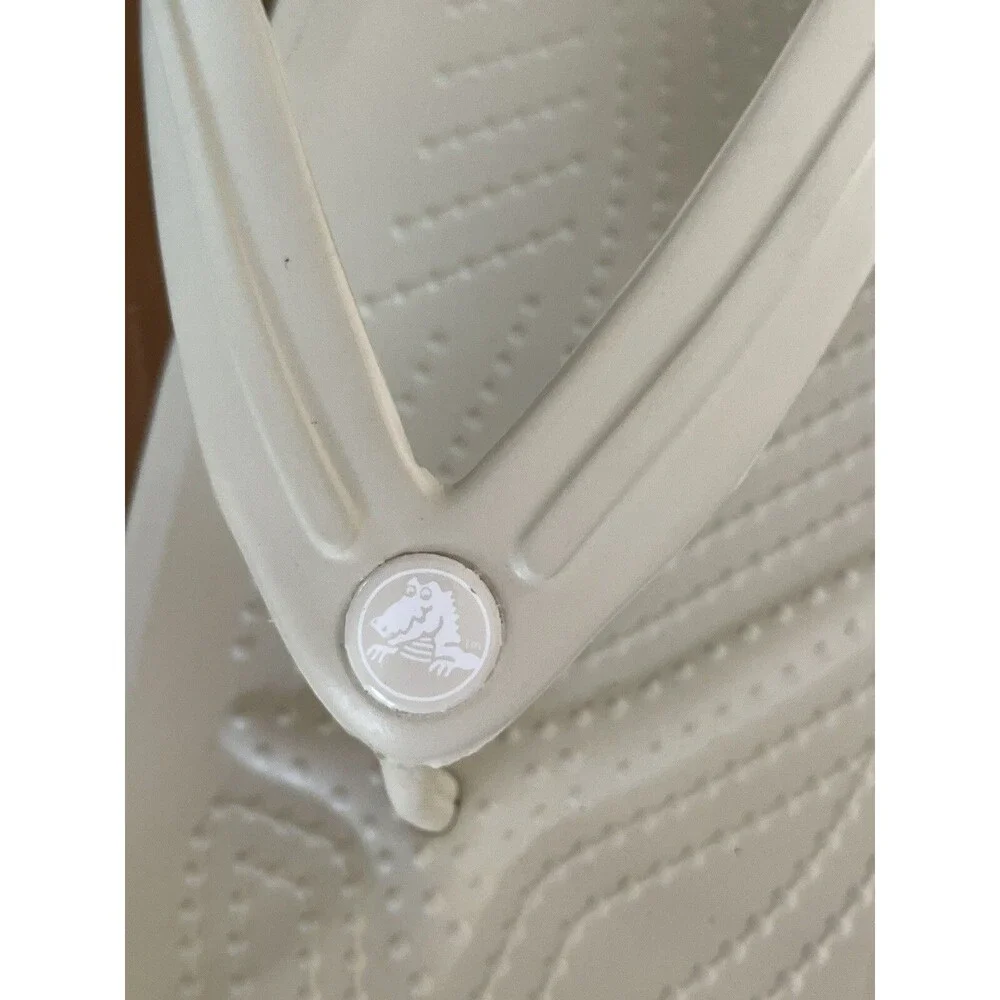 Crocs Crocband Flip Flop Men's Size 10 / Women's 12 Beige Thong Casual Sandals